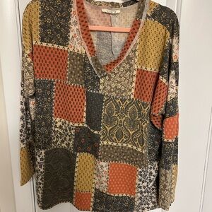 Patchwork Long Sleeve Top